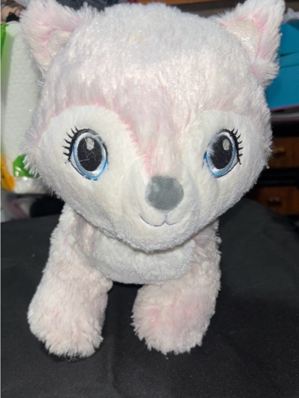 Build-A-Bear Pink and White Plush Fox